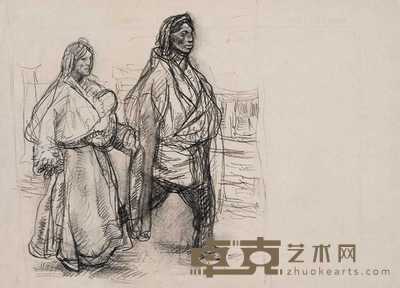 陈丹青 1980年作 西藏组画画稿 20×27cm